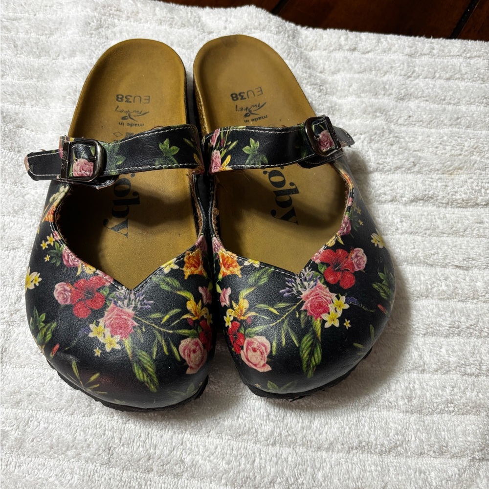 Floral Black Mules by goby - Picture 6 of 8